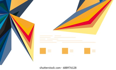 Modern triangle presentation template. Business design background, brochure or flyer concept or geometric web banner
