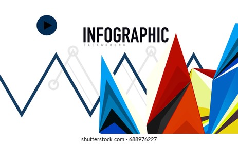 Moderne Dreieck-Präsentationsvorlage. Hintergrund für Geschäftsdesign, Broschüre oder Flyer-Konzept oder geometrischer Webbanner