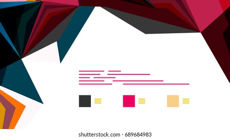 Plantilla de presentación triangular moderna. Fondo de diseño de negocio, concepto de folleto o volante o banner web geométrico
