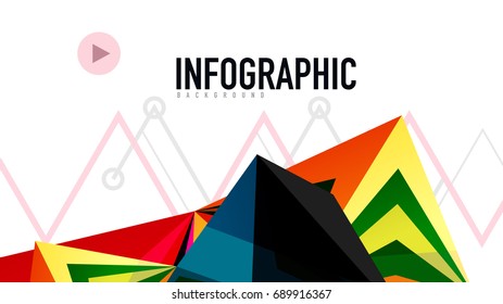 Modern triangle presentation template. Business design background, brochure or flyer concept or geometric web banner