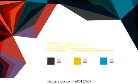 Plantilla de presentación triangular moderna. Fondo de diseño de negocio, concepto de folleto o volante o banner web geométrico