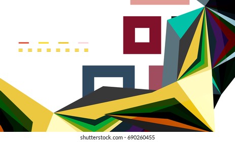 Modern triangle presentation template. Business design background, brochure or flyer concept or geometric web banner