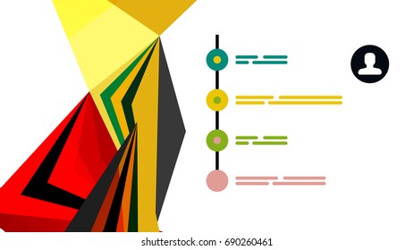 Modern triangle presentation template. Business design background, brochure or flyer concept or geometric web banner