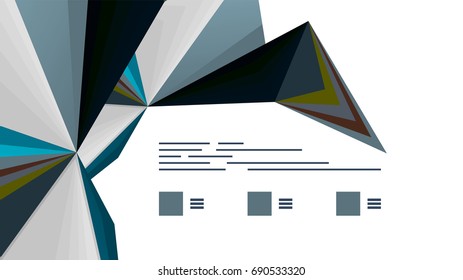 Plantilla de presentación triangular moderna. Fondo de diseño de negocio, concepto de folleto o volante o banner web geométrico