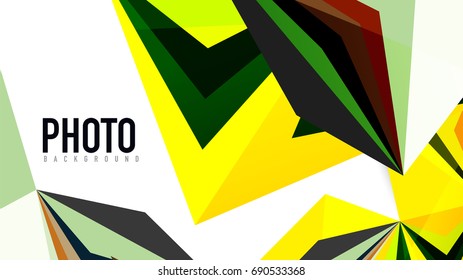 Modern triangle presentation template. Business design background, brochure or flyer concept or geometric web banner