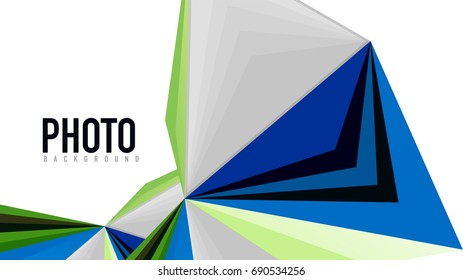 Moderne Dreieck-Präsentationsvorlage. Hintergrund für Geschäftsdesign, Broschüre oder Flyer-Konzept oder geometrischer Webbanner