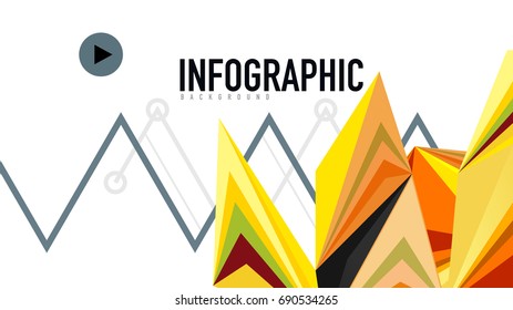 Plantilla de presentación triangular moderna. Fondo de diseño de negocio, concepto de folleto o volante o banner web geométrico