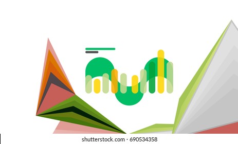 Modern triangle presentation template. Business design background, brochure or flyer concept or geometric web banner