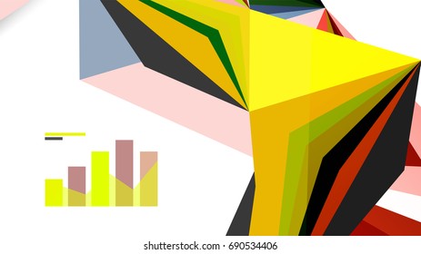 Moderne Dreieck-Präsentationsvorlage. Hintergrund für Geschäftsdesign, Broschüre oder Flyer-Konzept oder geometrischer Webbanner