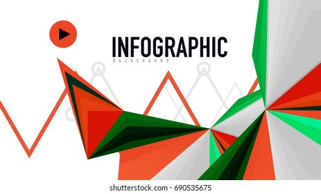 Moderne Dreieck-Präsentationsvorlage. Hintergrund für Geschäftsdesign, Broschüre oder Flyer-Konzept oder geometrischer Webbanner