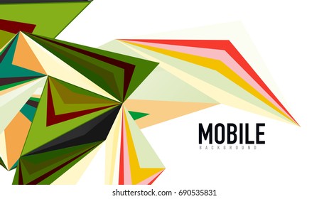 Plantilla de presentación triangular moderna. Fondo de diseño de negocio, concepto de folleto o volante o banner web geométrico