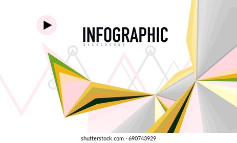 Modern triangle presentation template. Business design background, brochure or flyer concept or geometric web banner