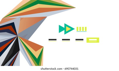Plantilla de presentación triangular moderna. Fondo de diseño de negocio, concepto de folleto o volante o banner web geométrico