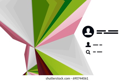 Modern triangle presentation template. Business design background, brochure or flyer concept or geometric web banner