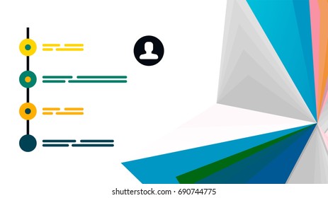 Modern triangle presentation template. Business design background, brochure or flyer concept or geometric web banner