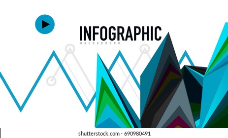 Modern triangle presentation template. Business design background, brochure or flyer concept or geometric web banner