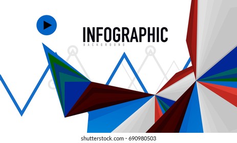 Modern triangle presentation template. Business design background, brochure or flyer concept or geometric web banner