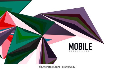 Modern triangle presentation template. Business design background, brochure or flyer concept or geometric web banner
