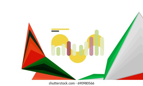 Modern triangle presentation template. Business design background, brochure or flyer concept or geometric web banner