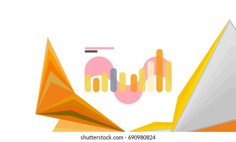 Modern triangle presentation template. Business design background, brochure or flyer concept or geometric web banner