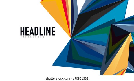 Modern triangle presentation template. Business design background, brochure or flyer concept or geometric web banner