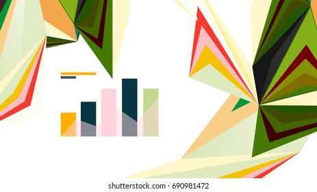 Modern triangle presentation template. Business design background, brochure or flyer concept or geometric web banner