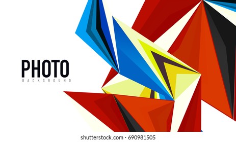 Modern triangle presentation template. Business design background, brochure or flyer concept or geometric web banner