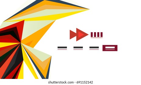 Plantilla de presentación triangular moderna. Fondo de diseño de negocio, concepto de folleto o volante o banner web geométrico