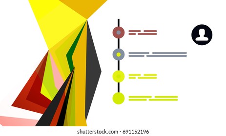 Modern triangle presentation template. Business design background, brochure or flyer concept or geometric web banner