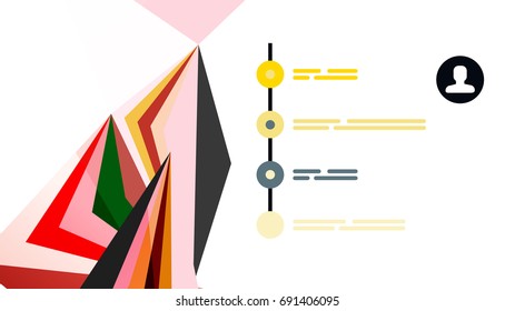 Modern triangle presentation template. Business design background, brochure or flyer concept or geometric web banner