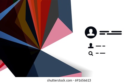 Modern triangle presentation template. Business design background, brochure or flyer concept or geometric web banner