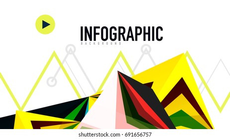 Plantilla de presentación triangular moderna. Fondo de diseño de negocio, concepto de folleto o volante o banner web geométrico