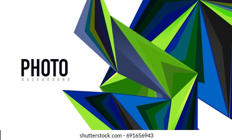 Modern triangle presentation template. Business design background, brochure or flyer concept or geometric web banner