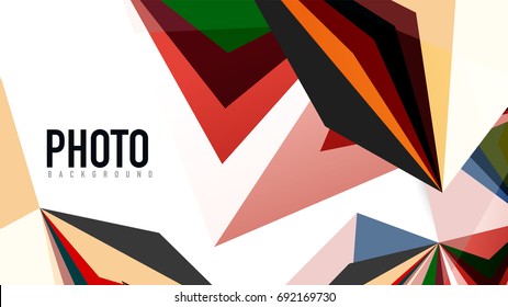 Modern triangle presentation template. Business design background, brochure or flyer concept or geometric web banner