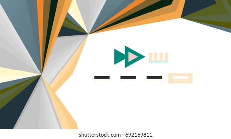 Plantilla de presentación triangular moderna. Fondo de diseño de negocio, concepto de folleto o volante o banner web geométrico