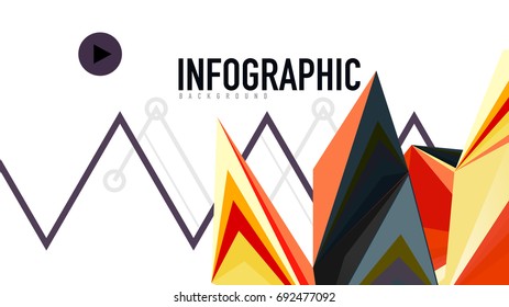 Plantilla de presentación triangular moderna. Fondo de diseño de negocio, concepto de folleto o volante o banner web geométrico