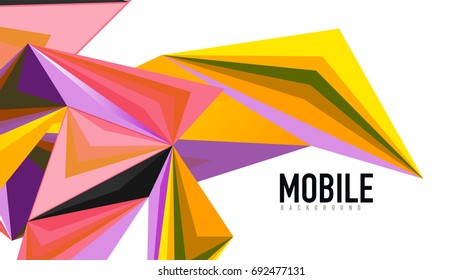 Modern triangle presentation template. Business design background, brochure or flyer concept or geometric web banner