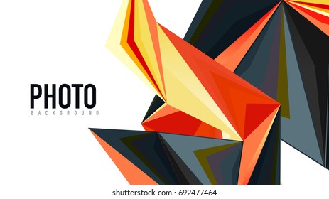 Plantilla de presentación triangular moderna. Fondo de diseño de negocio, concepto de folleto o volante o banner web geométrico