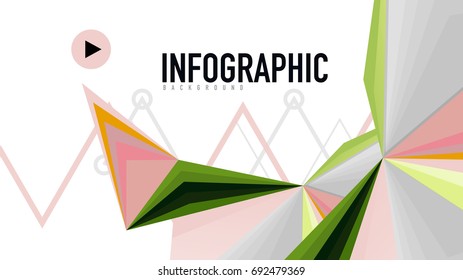 Modern triangle presentation template. Business design background, brochure or flyer concept or geometric web banner