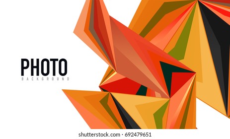 Plantilla de presentación triangular moderna. Fondo de diseño de negocio, concepto de folleto o volante o banner web geométrico