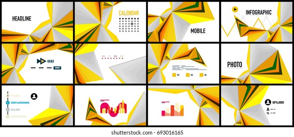 Modern triangle presentation template. Business design background, brochure or flyer concept or geometric web banner