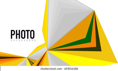 Modern triangle presentation template. Business design background, brochure or flyer concept or geometric web banner