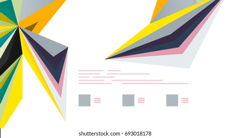 Modern triangle presentation template. Business design background, brochure or flyer concept or geometric web banner