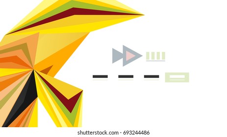 Modelo de apresentação de triângulo moderno. Plano de fundo do projeto de negócios, brochura ou conceito do folheto ou banner web geométrico