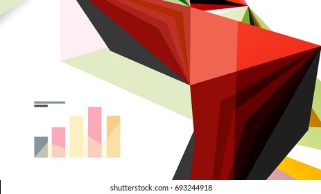 Modern triangle presentation template. Business design background, brochure or flyer concept or geometric web banner