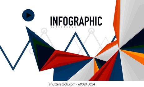 Modern triangle presentation template. Business design background, brochure or flyer concept or geometric web banner