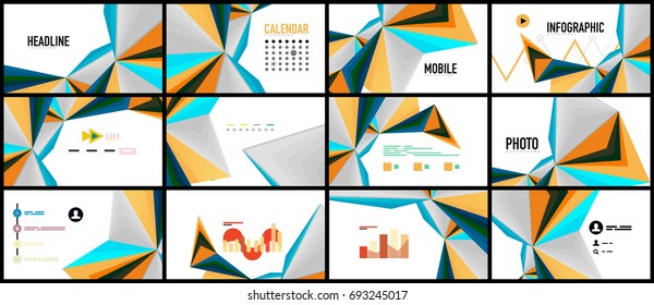 Modern triangle presentation template. Business design background, brochure or flyer concept or geometric web banner