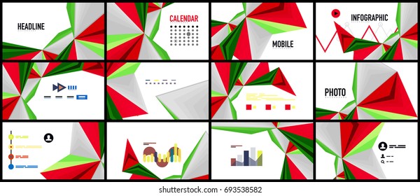 Modern triangle presentation template. Business design background, brochure or flyer concept or geometric web banner