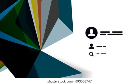 Modern triangle presentation template. Business design background, brochure or flyer concept or geometric web banner
