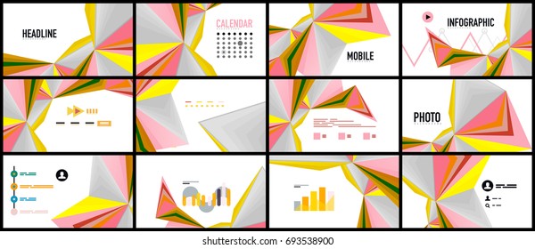 Modern triangle presentation template. Business design background, brochure or flyer concept or geometric web banner
